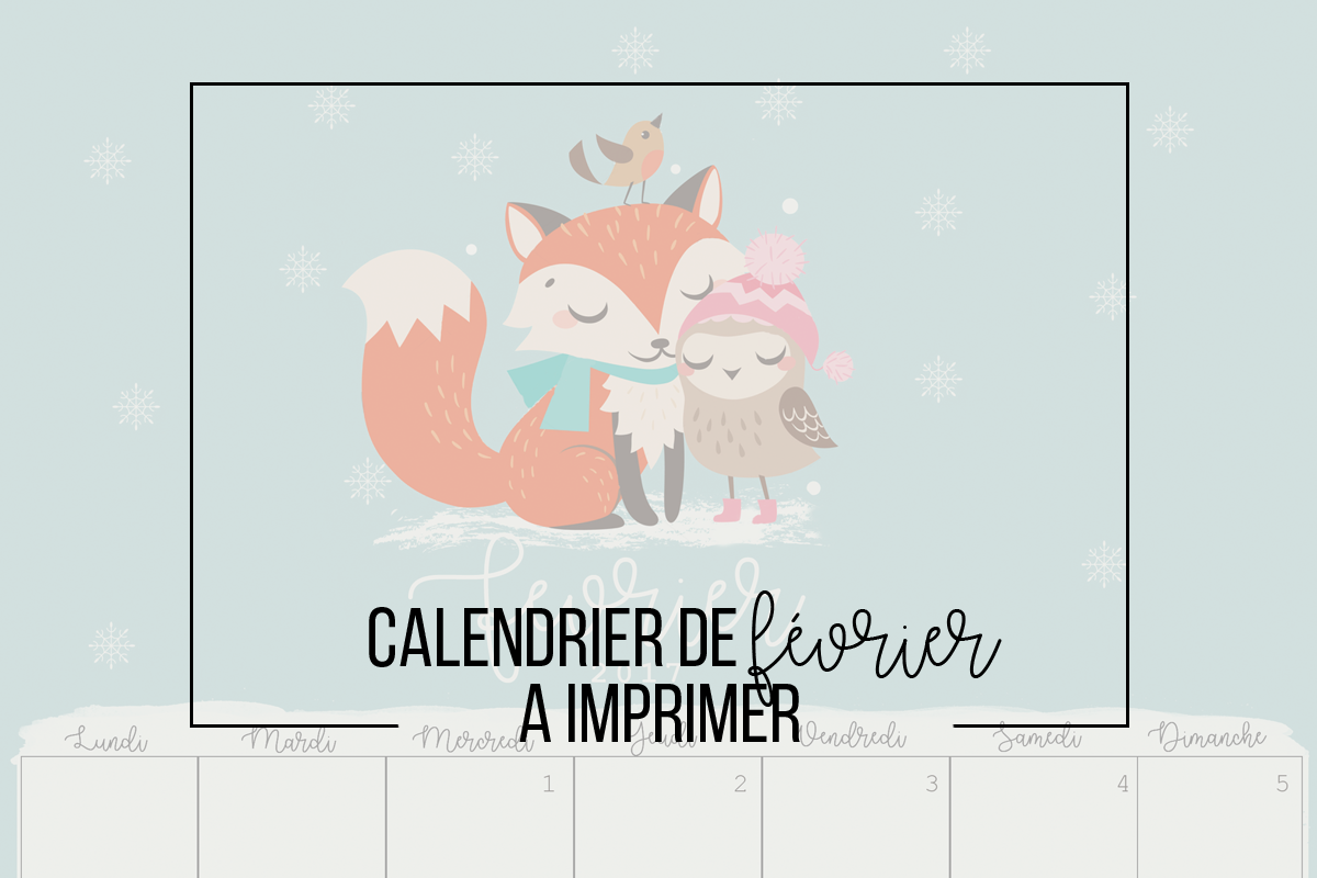 Calendrier de Février 2017