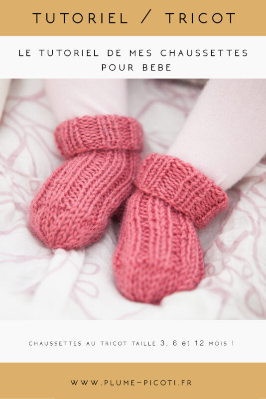 Les chaussettes bébé au tricot