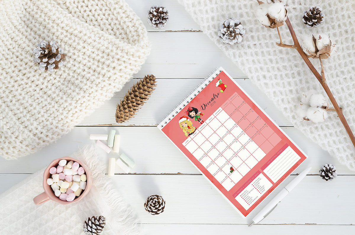Calendrier de Décembre 2018 à imprimer