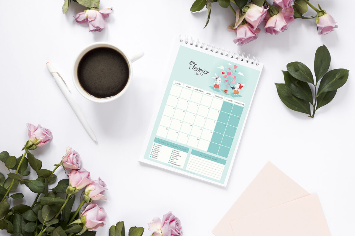 Calendrier de Février 2019 à imprimer