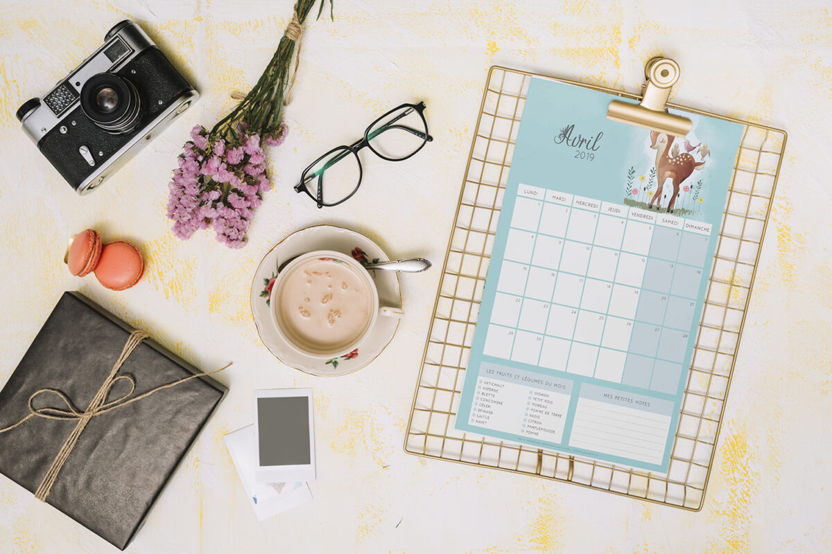 Calendrier d’Avril 2019 à imprimer