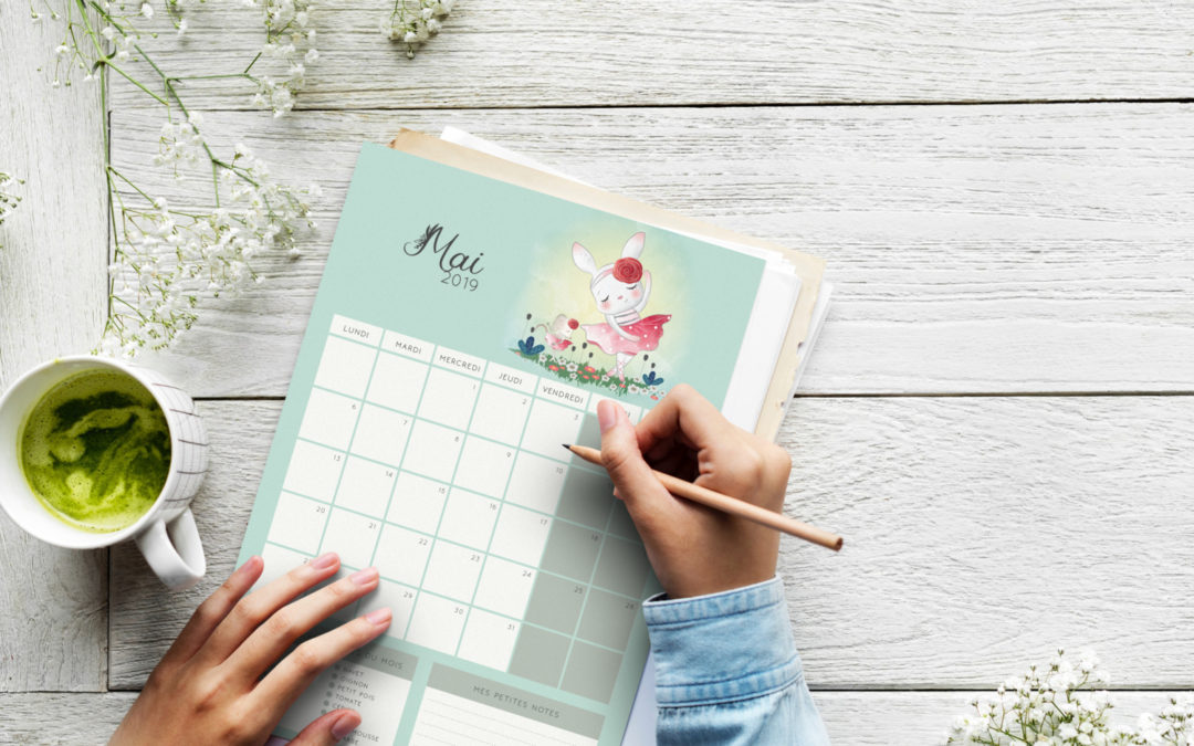 Calendrier de Mai 2019 à imprimer