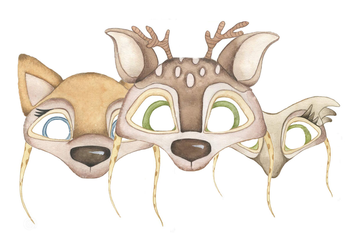 Masques d’animaux de la forêt