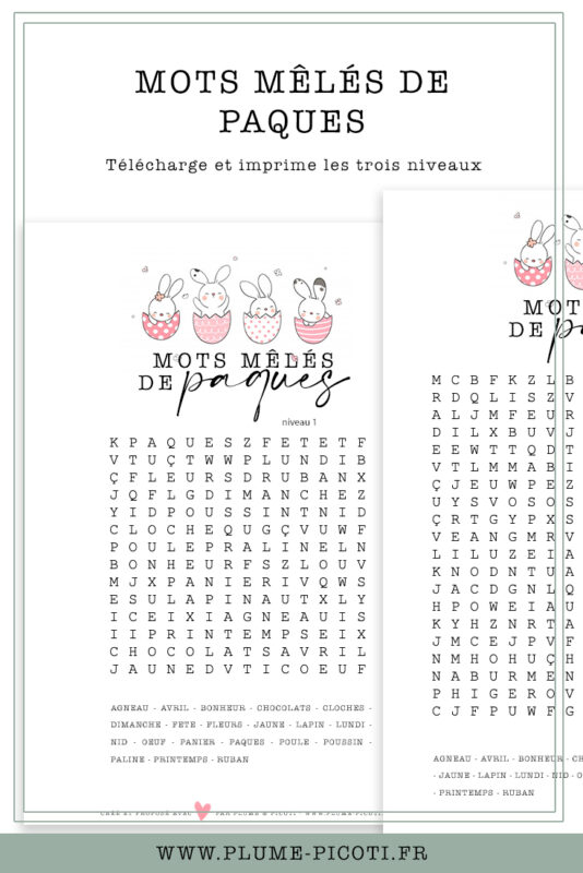 Mots mêlés de Pâques