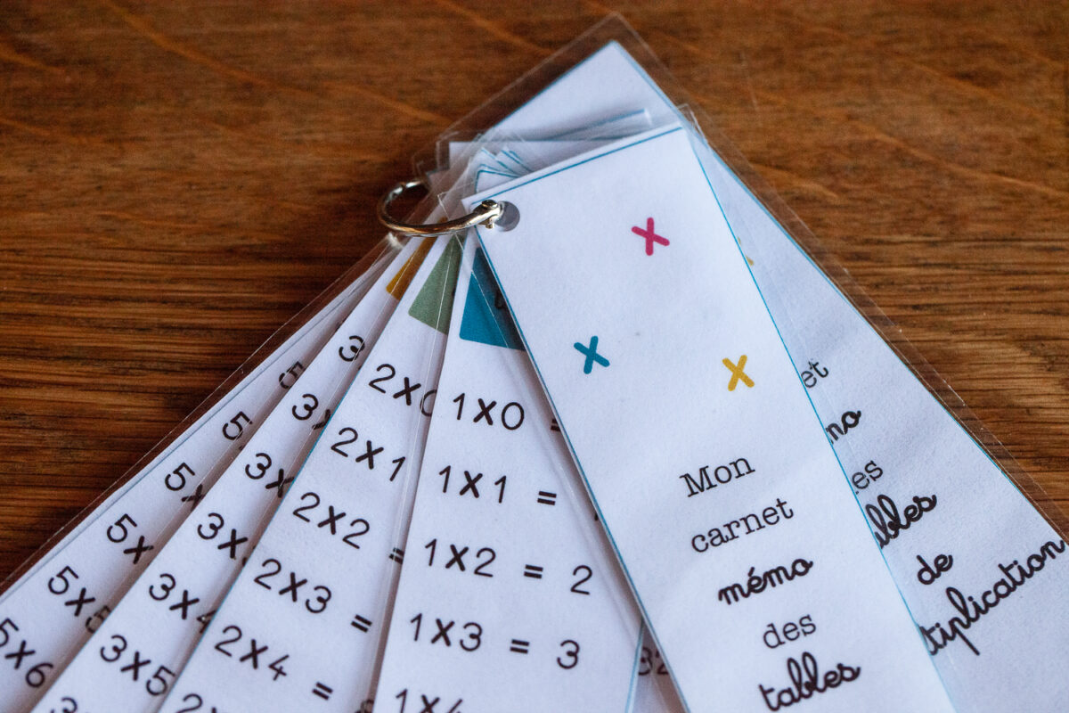 Mon carnet mémo des tables de multiplication