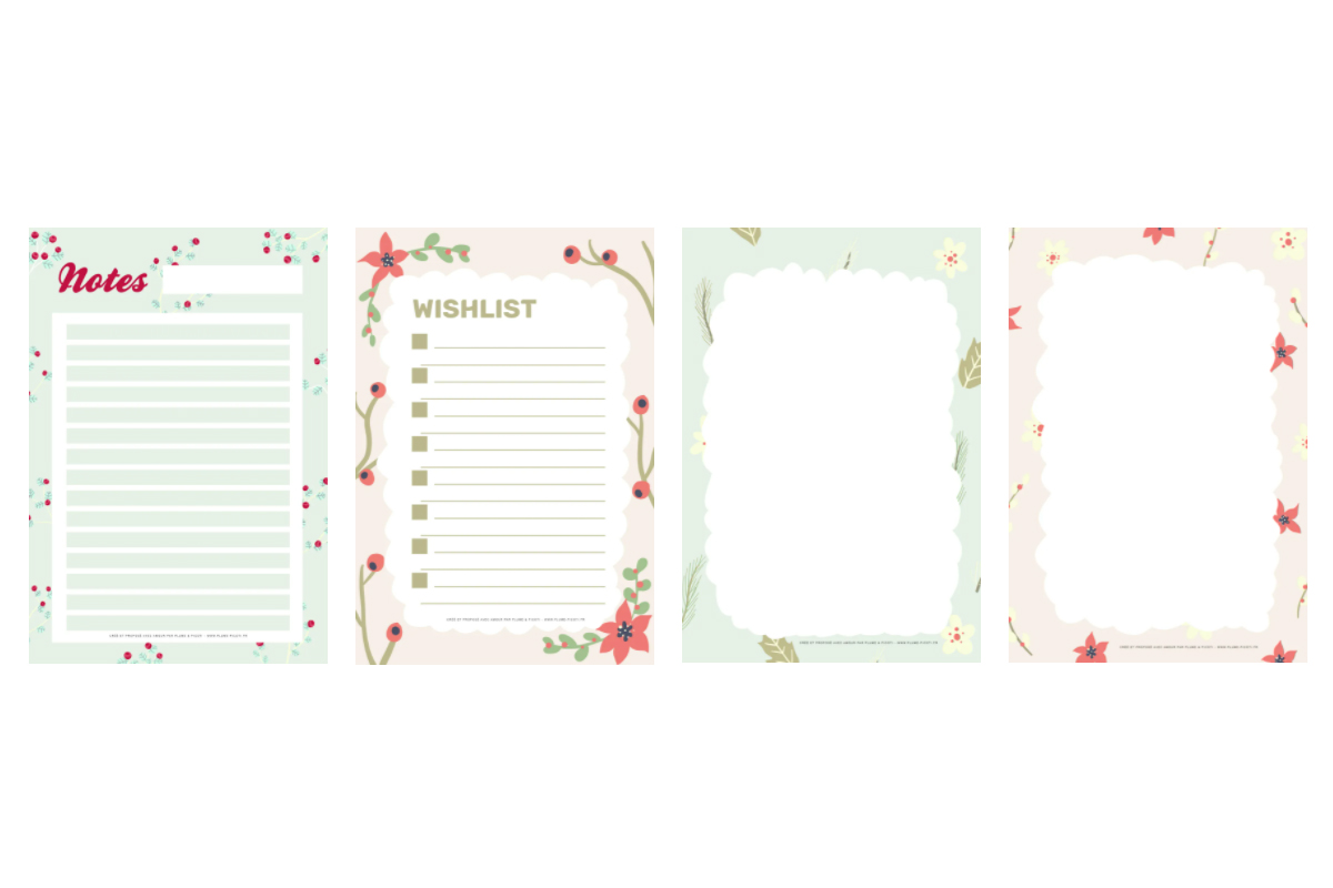 Christmas notes planner
