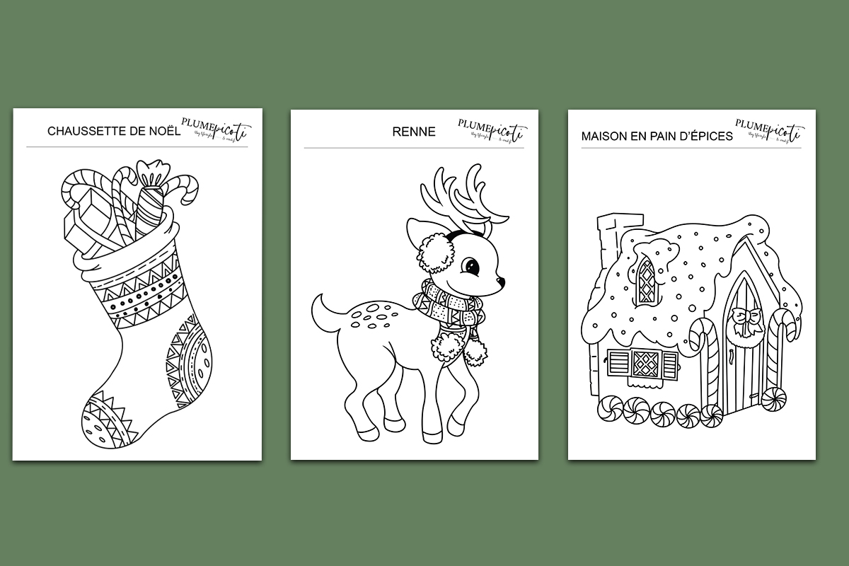 10 coloriages de Noël à imprimer