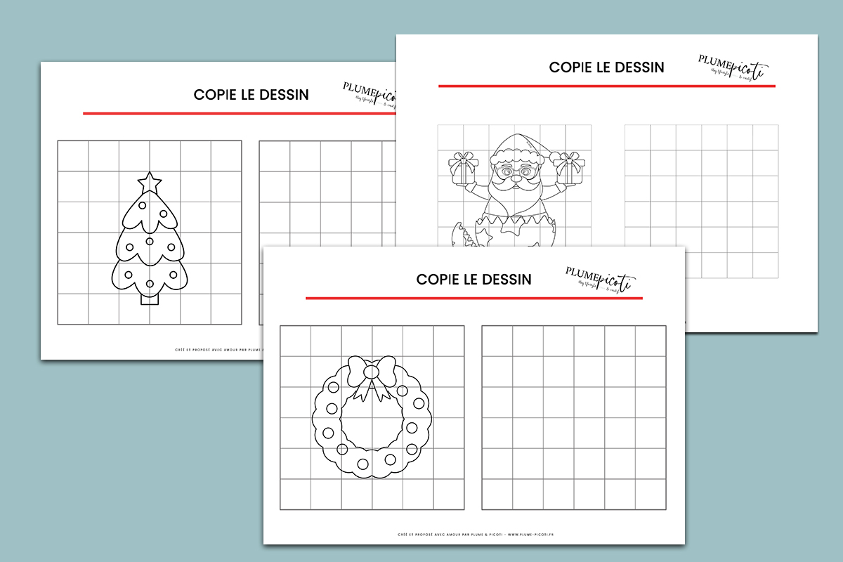 5 activités « copie le dessin » à imprimer