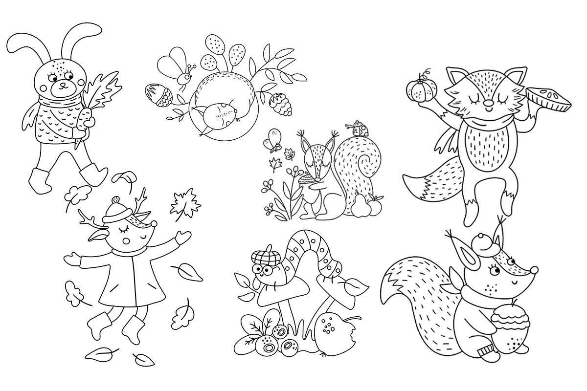 Dessins Automne à Imprimer 7 coloriages d'automne à imprimer - Plume & Picoti