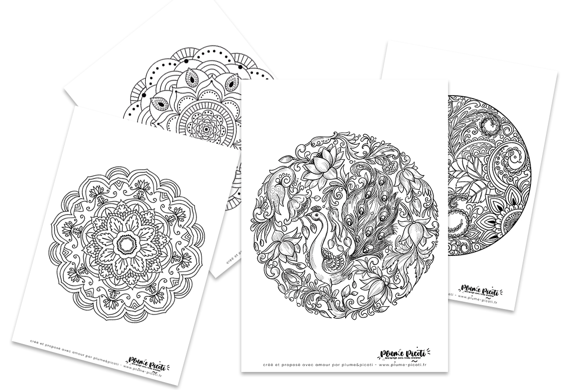 Coloriage mandala à télécharger et à imprimer gratuit pour