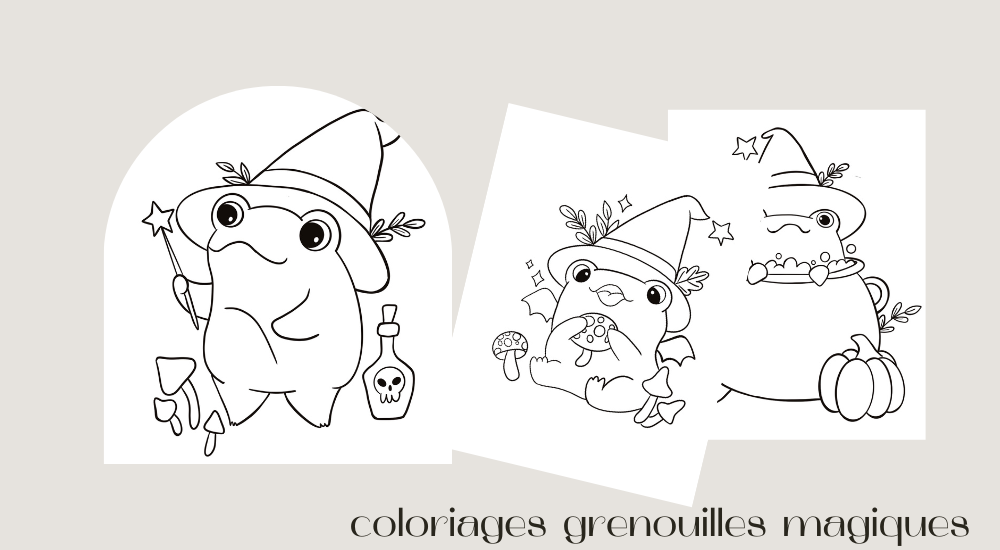 Coloriages grenouilles magiques