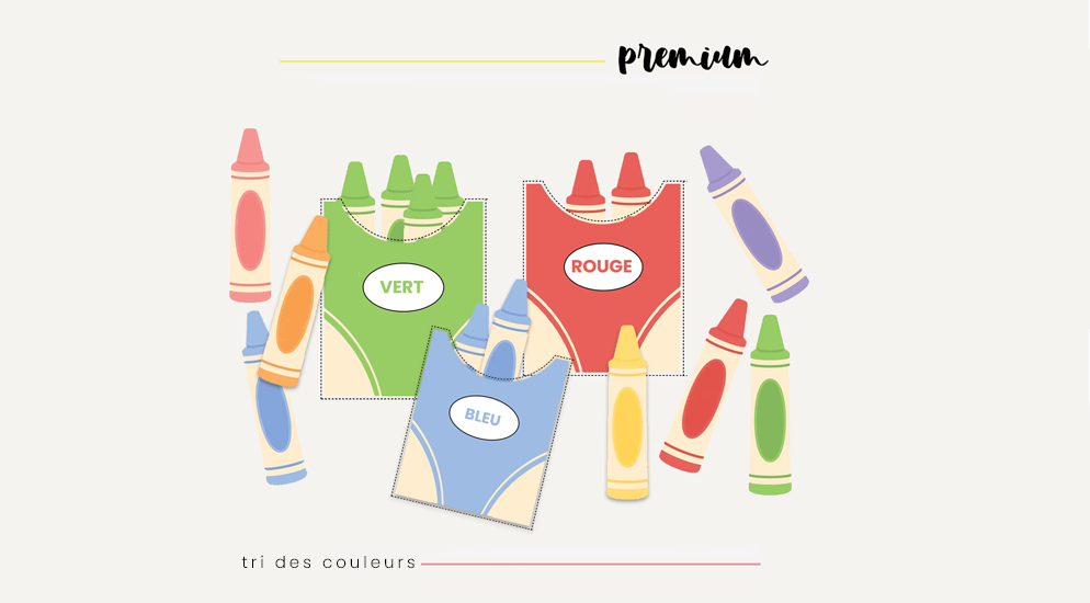 Jeu Tri des crayons de couleur