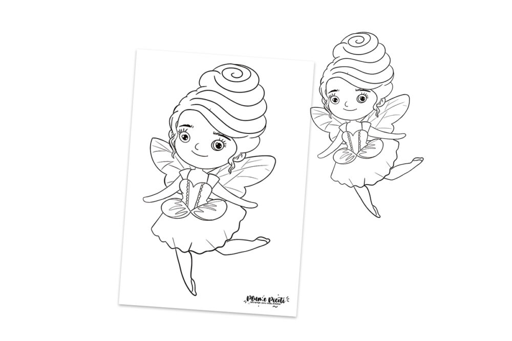 Coloriage fée dragée à imprimer | Plume & Picoti