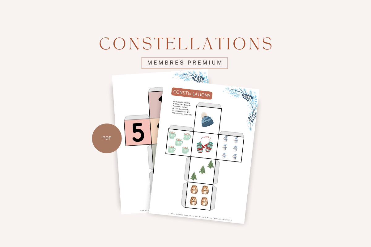 Dés de constellations à imprimer