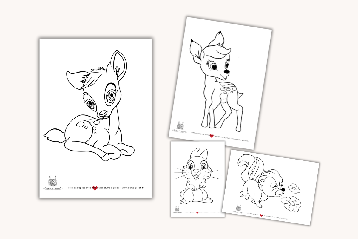 Coloriages bambi à imprimer
