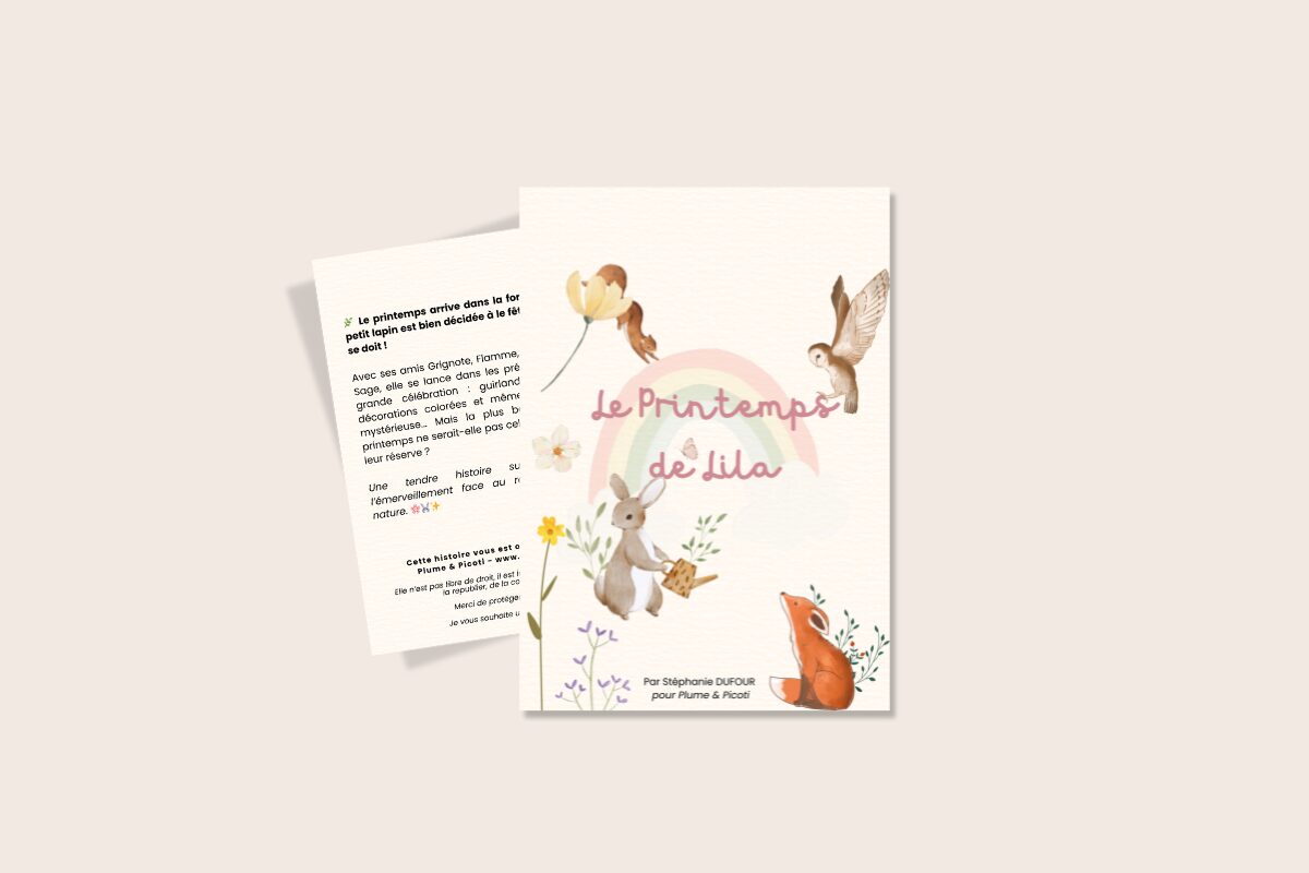 Le printemps de Lila – Un petit livre gratuit à découvrir !
