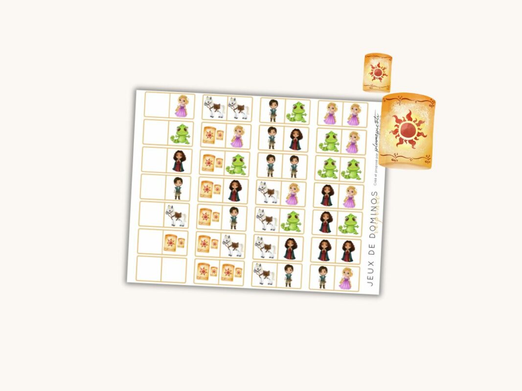 Dominos Raiponce à imprimer