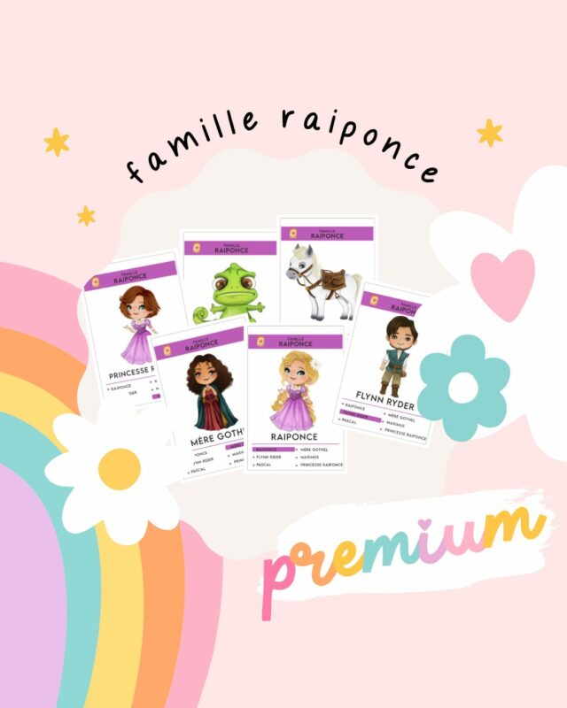 Extension jeu des 7 familles Disney : Raiponce