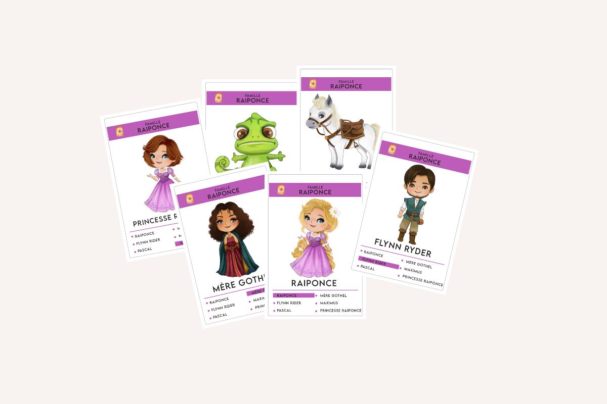 Extension jeu des 7 familles Disney : Raiponce