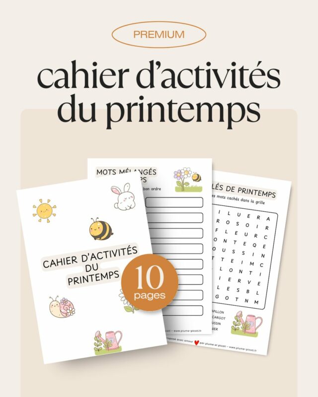 cahier activités pâques