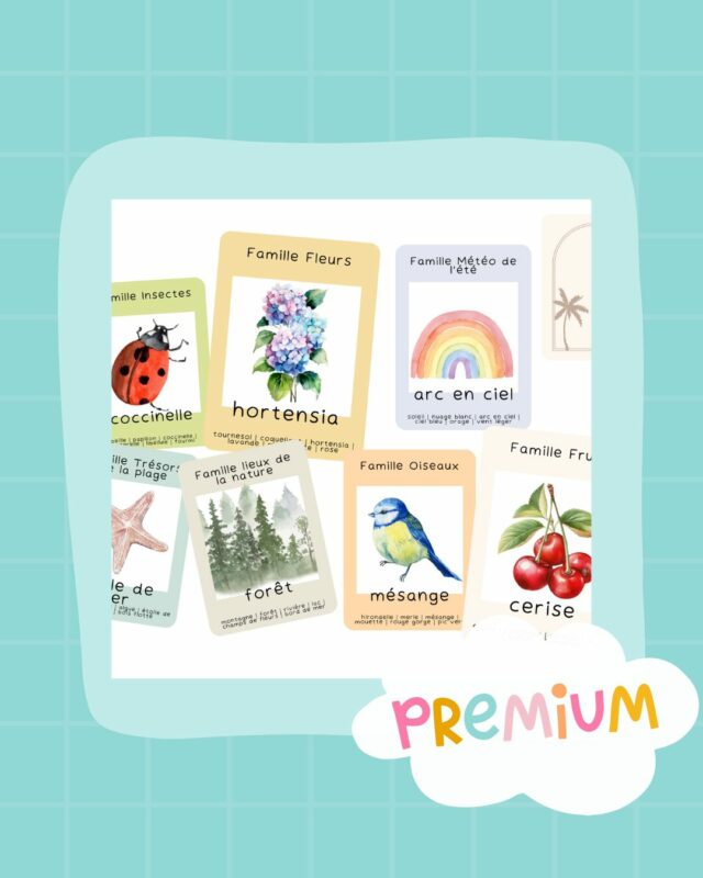 Le jeu des 7 familles de l’été à imprimer