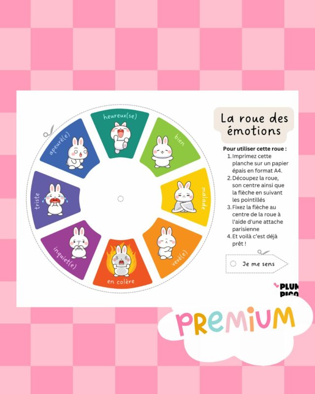 La roue des émotions à imprimer