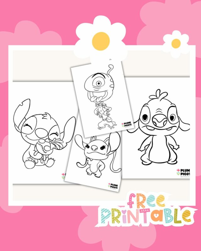 4 Coloriages Lilo & Stitch à Imprimer