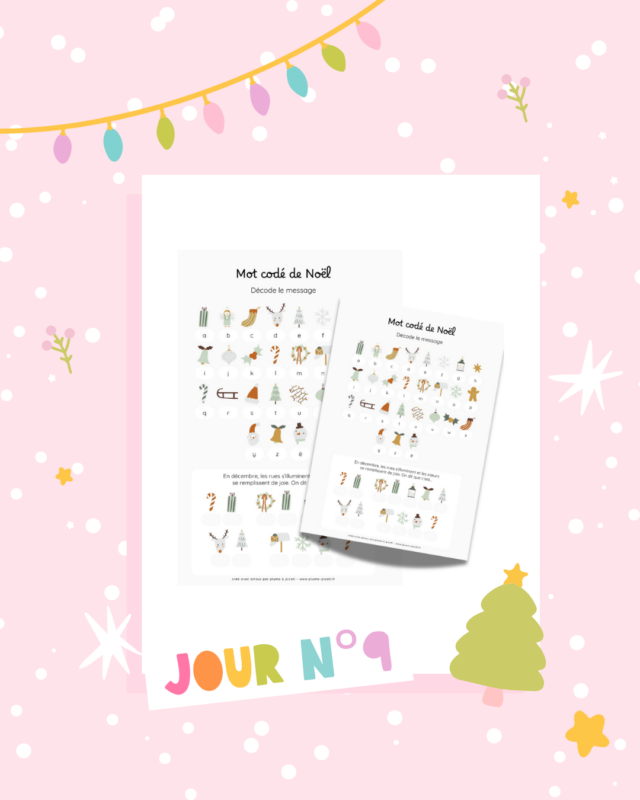 Mots codés de Noël à imprimer