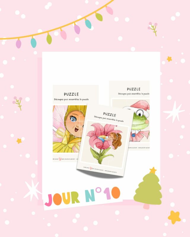 Trois puzzles Poucelina à imprimer