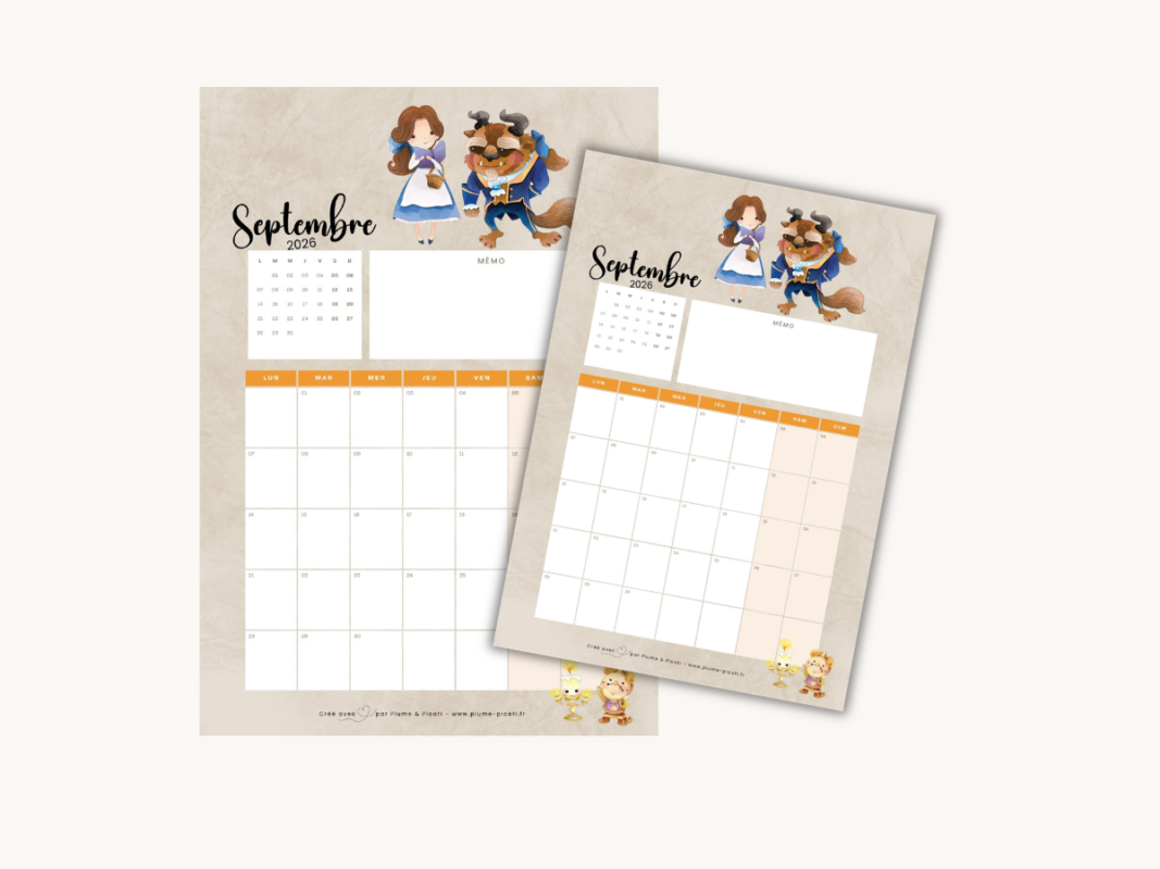 calendrier septembre 2026