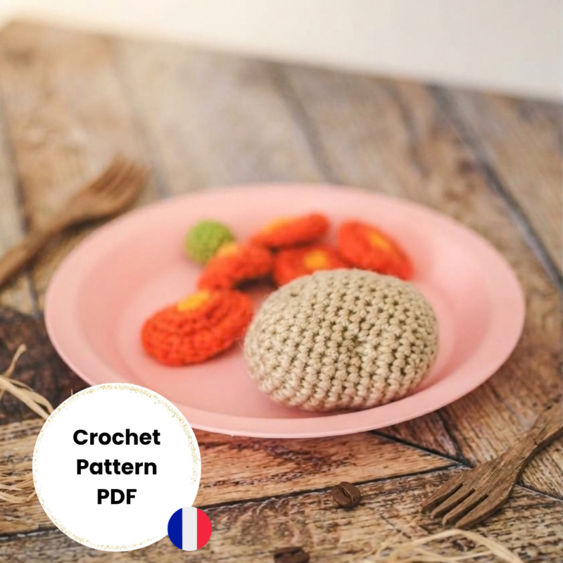 Tutoriels crochet faciles et gratuits : dinette et créations 7 pommedeterre crochet